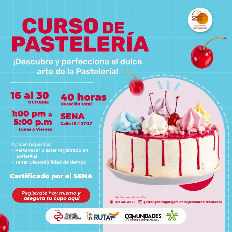 CURSO DE PASTELERÍA OCTUBRE 2024