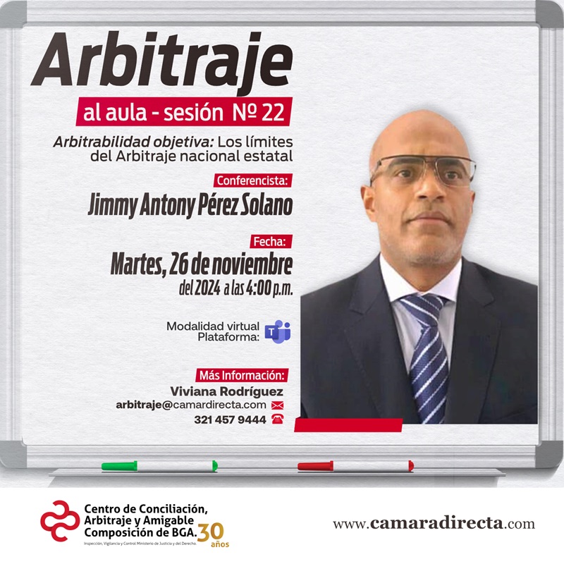 ARBITRAJE AL AULA SESIÓN NO. 22