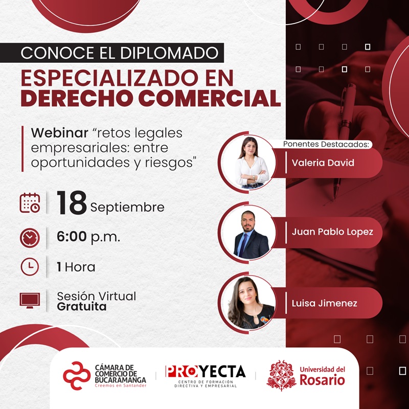 WEBINAR RETOS LEGALES EMPRESARIALES: ENTRE OPORTUNIDADES Y RIESGOS