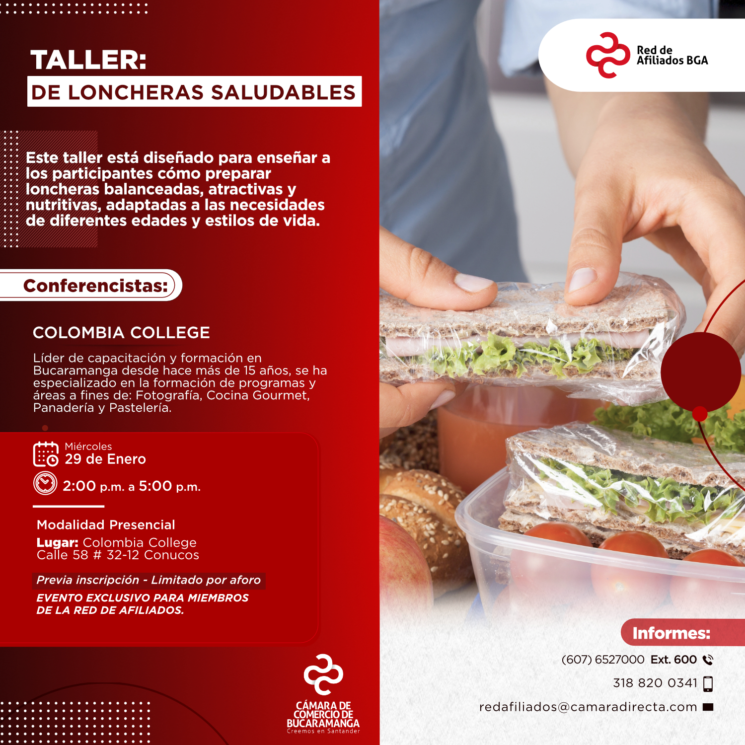 TALLER DE LONCHERAS SALUDABLES