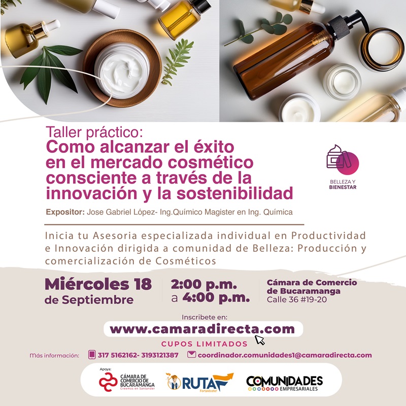 TALLER PRÁCTICO: INNOVACIÓN Y SOSTENIBILIDAD EN EL MERCADO COSMÉTICO