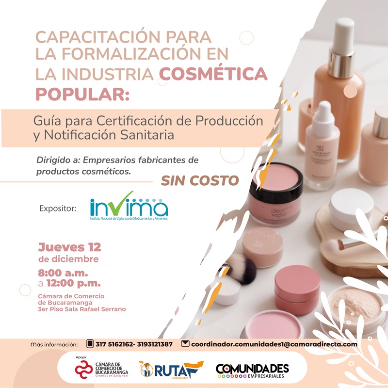 FORMALIZA TU NEGOCIO EN LA INDUSTRIA COSMÉTICA