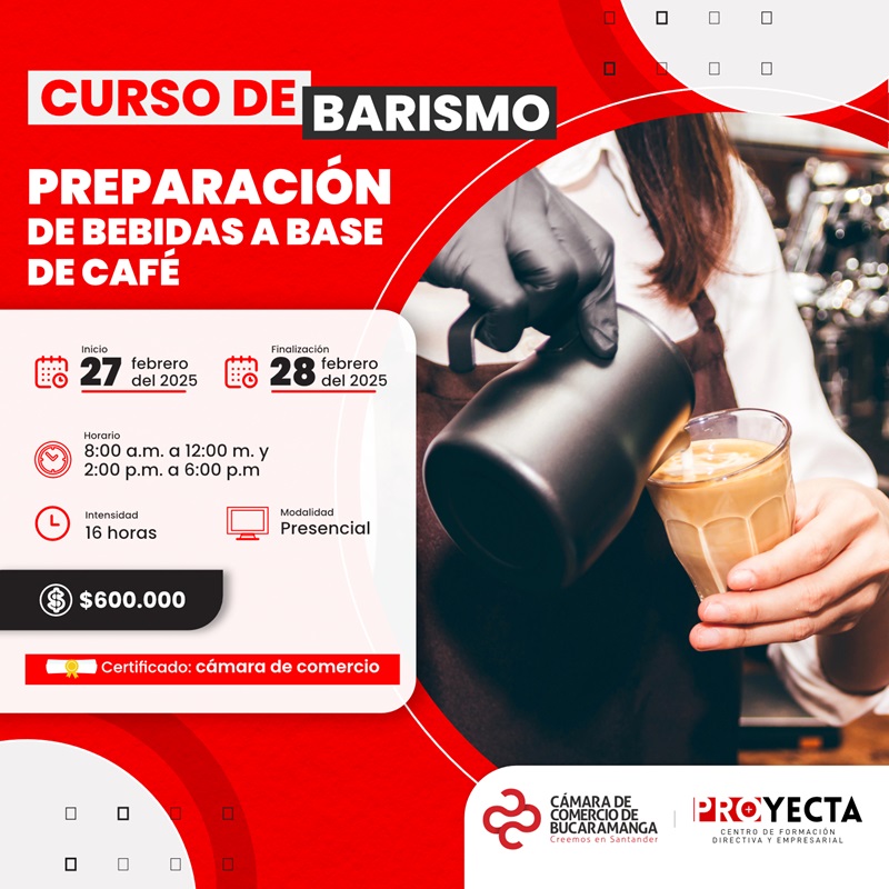 CURSO DE BARISMO - PREPARACIÓN DE BEBIDAS A BASE DE CAFÉ 