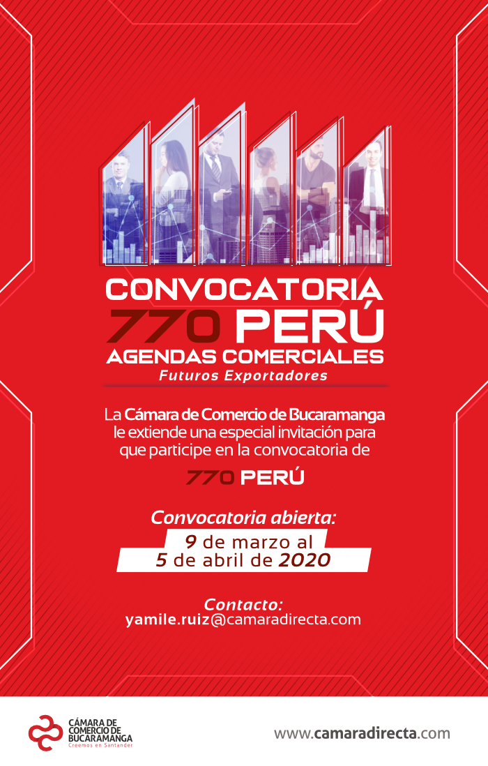 CONVOCATORIA 770 PERÚ - AGENDAS COMERCIALES
