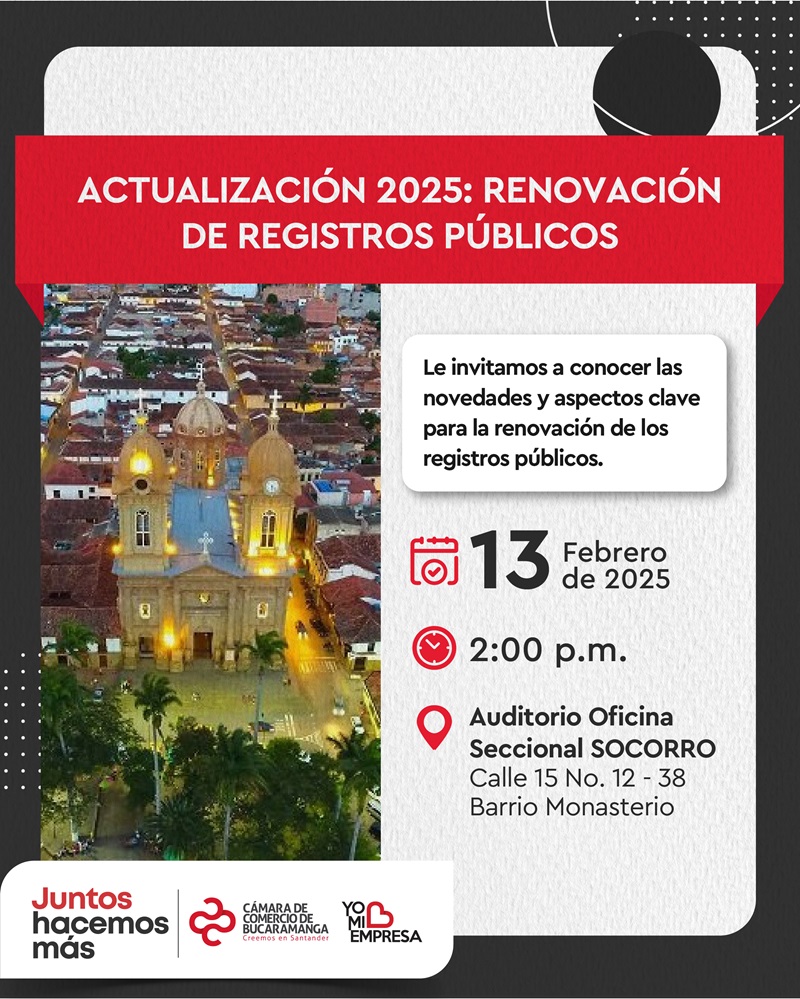 ACTUALIZACIÓN 2025: RENOVACIÓN DE REGISTROS PÚBLICOS SOCORRO