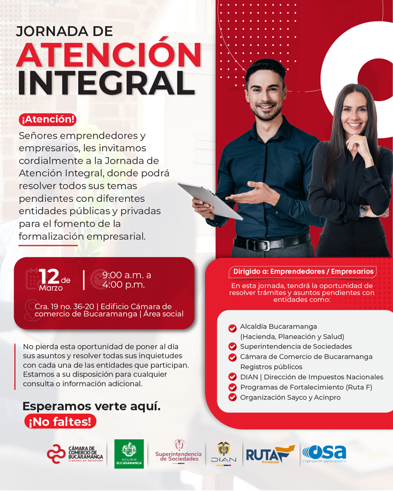 JORNADA DE ATENCIÓN INTEGRAL MUNICIPIO DE BUCARAMANGA 12 MARZO 2025