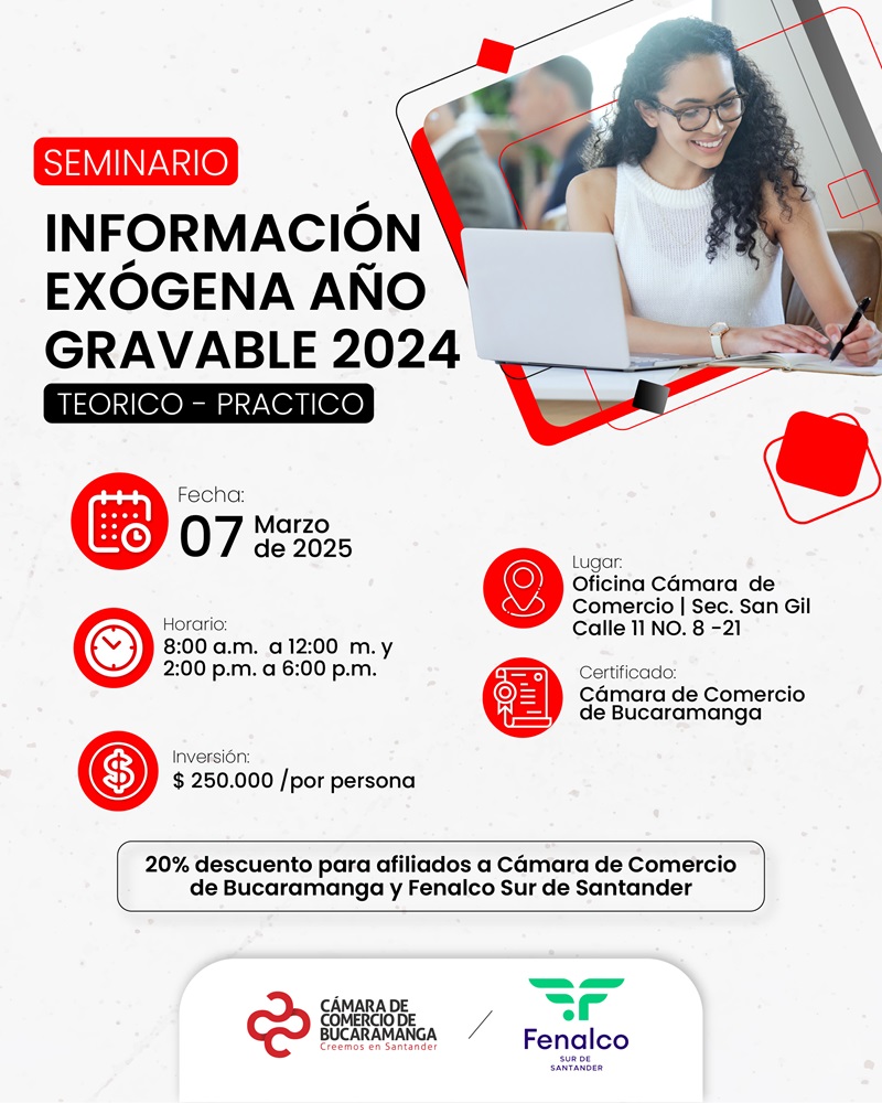 SEMINARIO INFORMACIÓN EXÓGENA AÑO GRAVABLE 2024 - TEORICO PRÁCTICO  