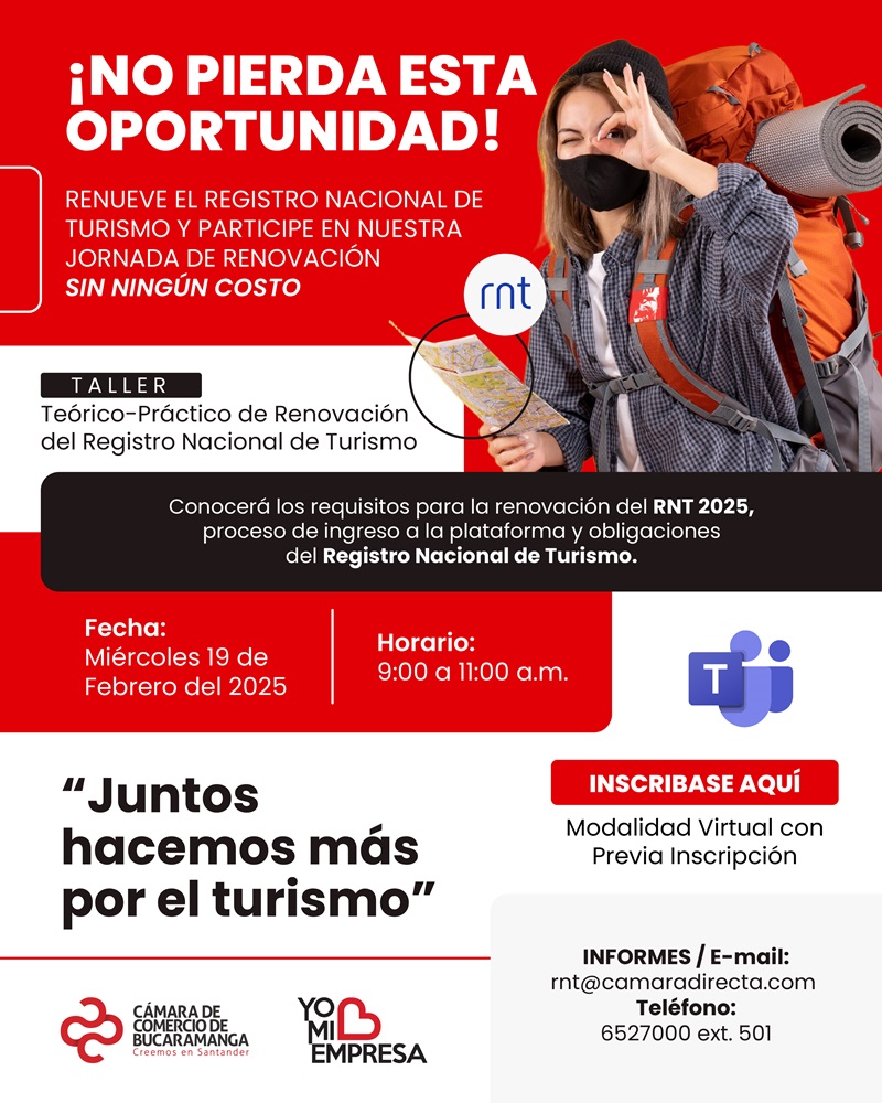 TALLER TEÓRICO-PRÁCTICO DE RENOVACIÓN DEL REGISTRO NACIONAL DE TURISMO 19 FEBRERO 2025