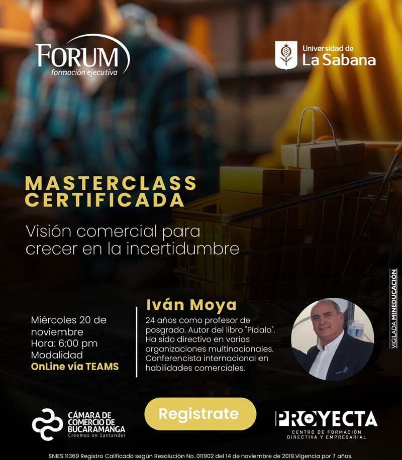 MASTERCLASS ONLINE CERTIFICADA "VISIÓN COMERCIAL PARA CRECER EN LA INCERTIDUMBRE"