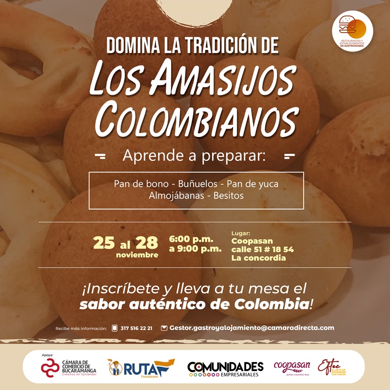 DOMINA LA TRADICIÓN DE LOS AMASIJOS COLOMBIANOS