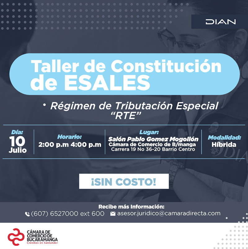 TALLER DE CONSTITUCIÓN ESAL Y RÉGIMEN DE TRIBUTACIÓN ESPECIAL RTE
