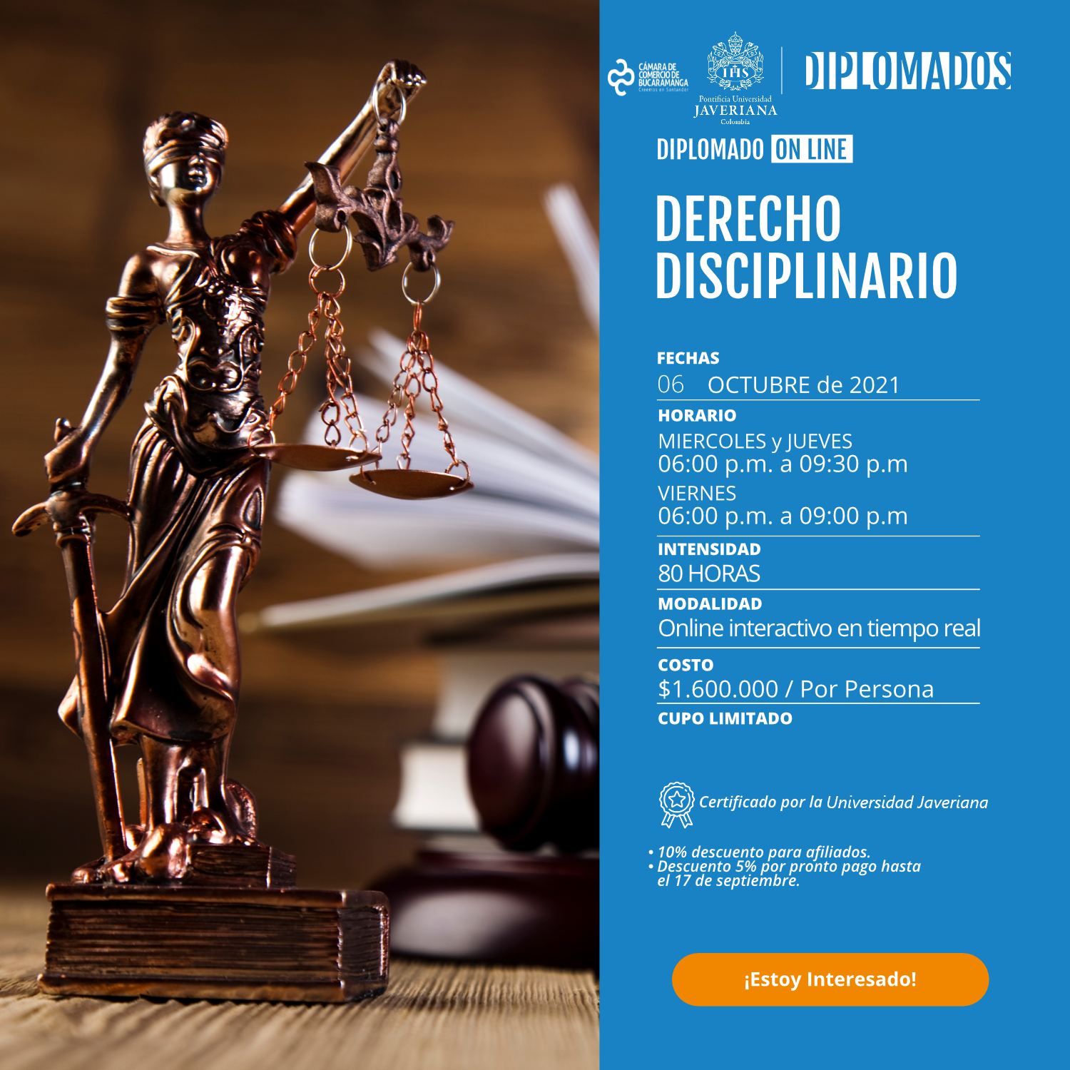 DIPLOMADO ONLINE EN DERECHO DISCIPLINARIO DIPLOMADO ONLINE EN DERECHO DISCIPLINARIO