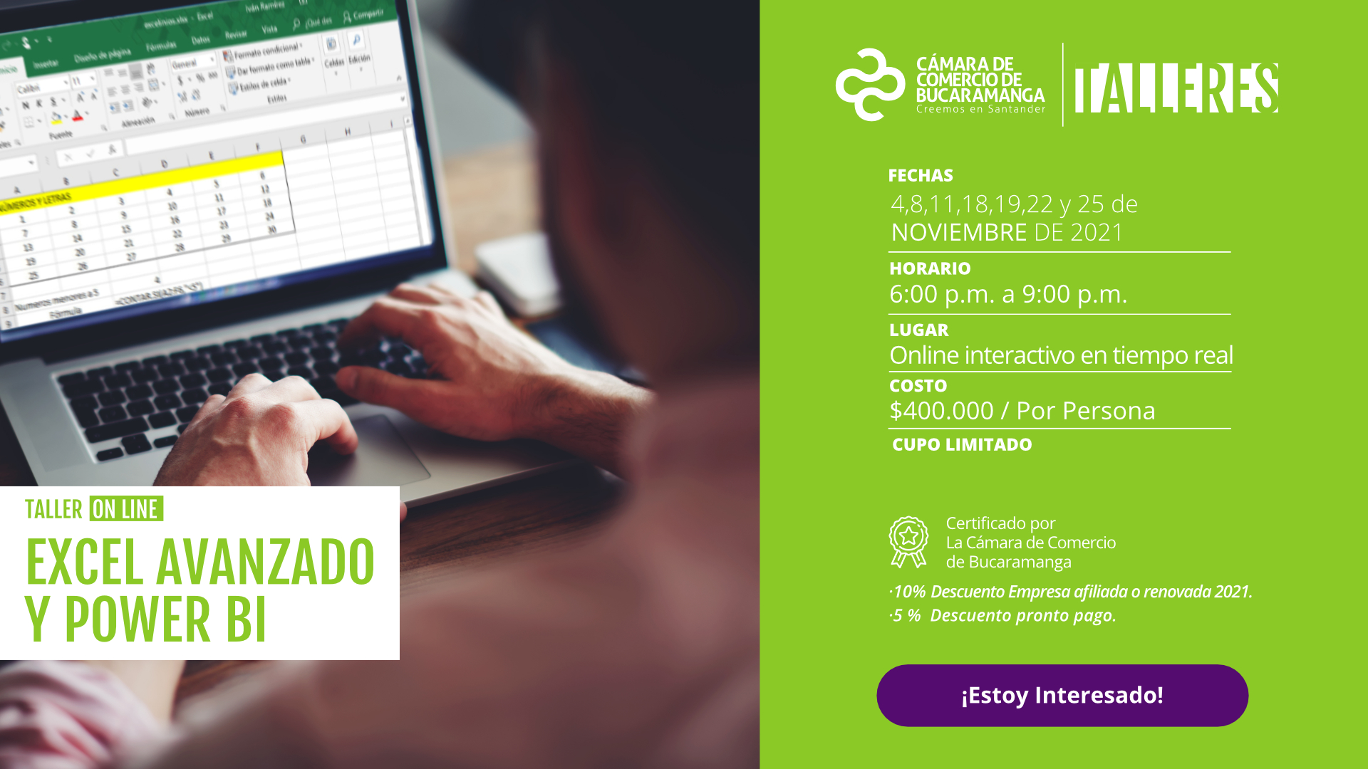 TALLER EXCEL AVANZADO Y POWER BI - NIVEL 1 TALLER EXCEL AVANZADO Y POWER BI - NIVEL 1