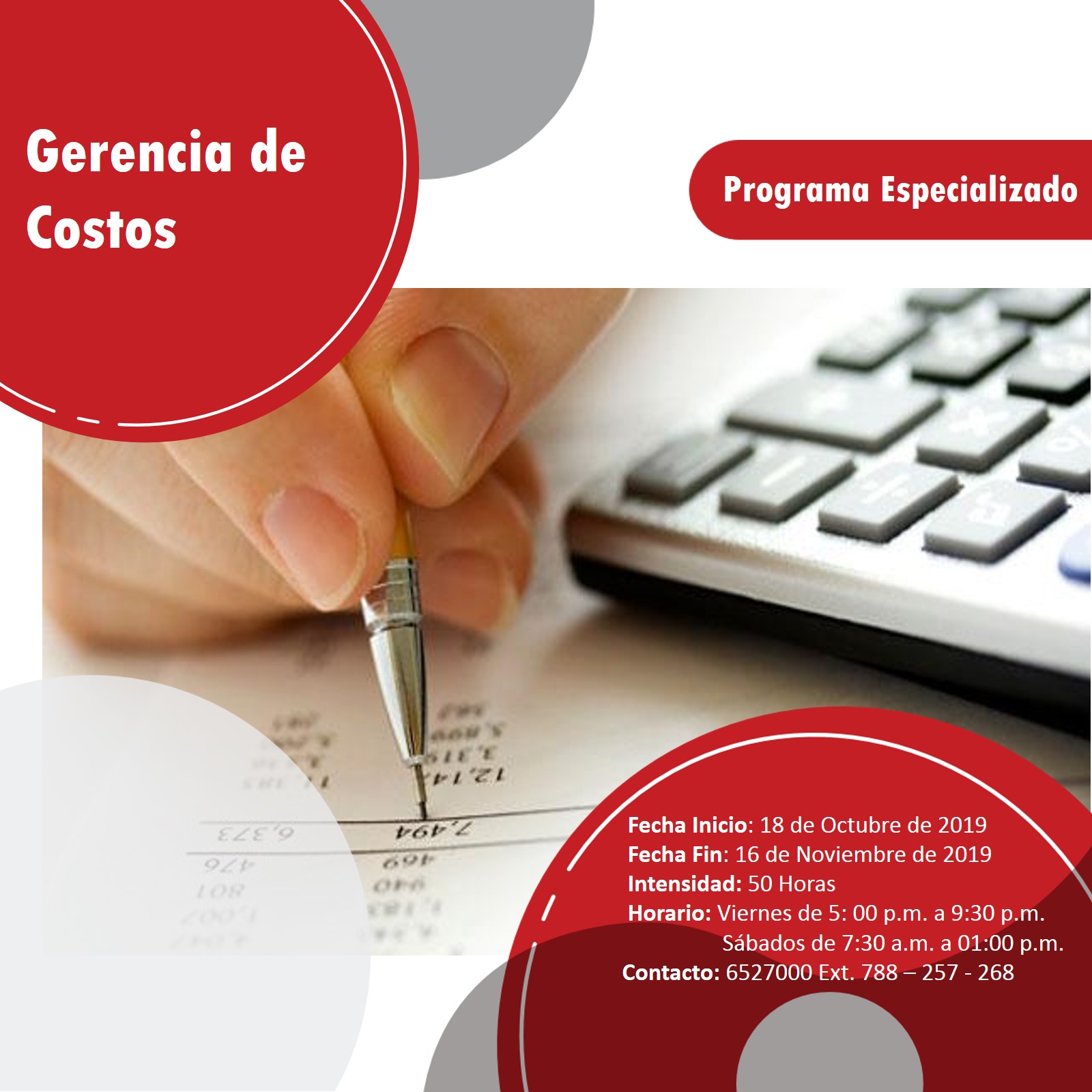PROGRAMA ESPECIALIZADO GERENCIA DE COSTOS PROGRAMA ESPECIALIZADO GERENCIA DE COSTOS