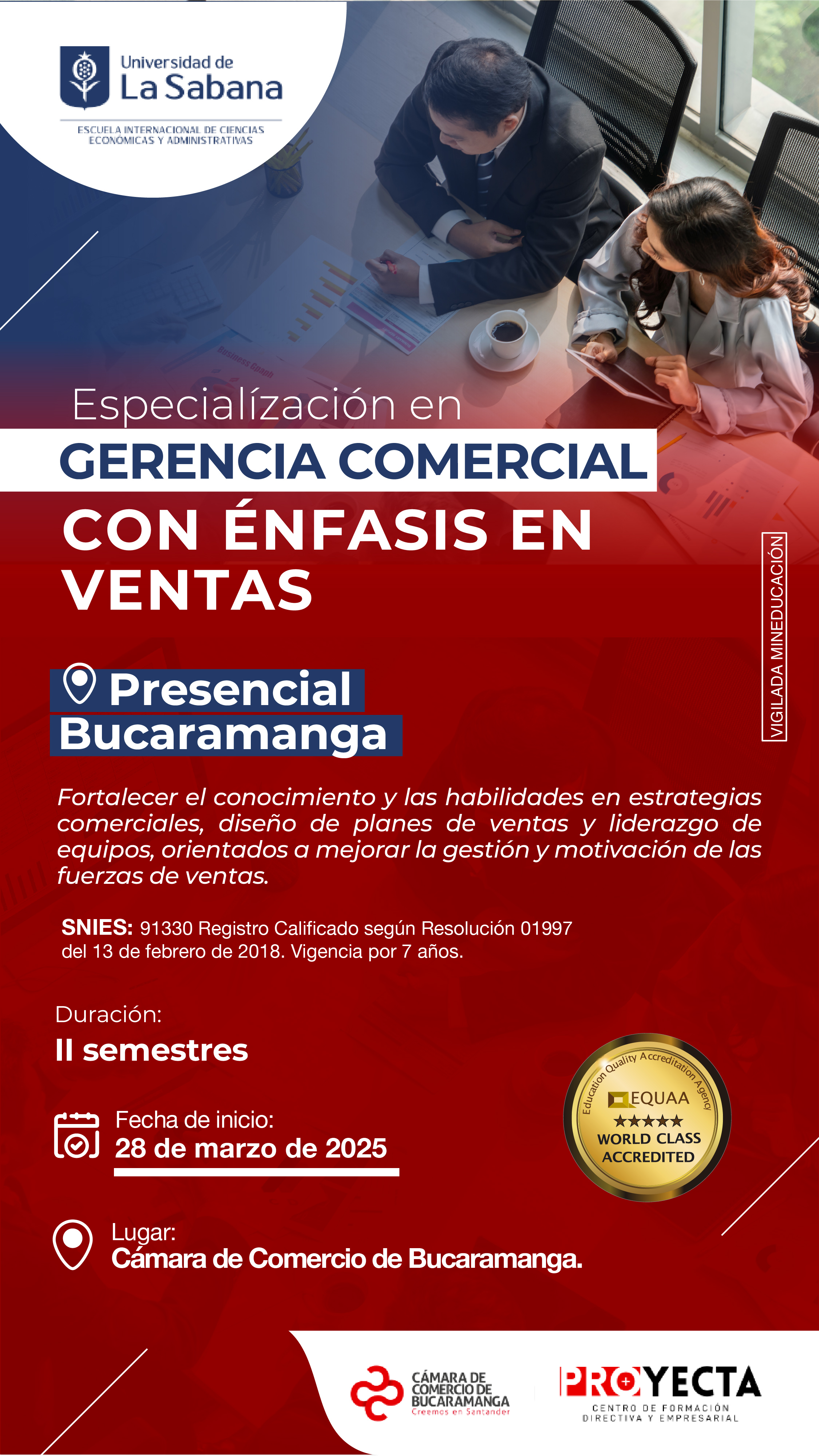 ESPECIALIZACIÓN EN GERENCIA COMERCIAL CON ÉNFASIS EN VENTAS    -     UNIVERSIDAD DE LA SABANA