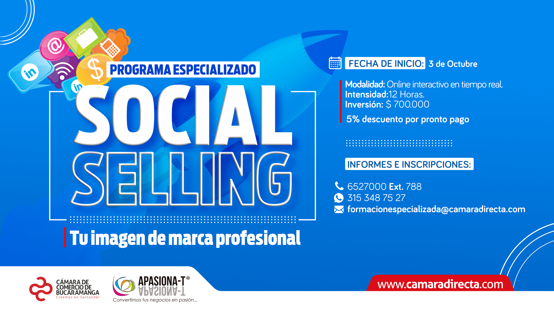 Programa especializado SOCIAL SELLING  La nueva forma de vender entre las empresas a través de las redes sociales