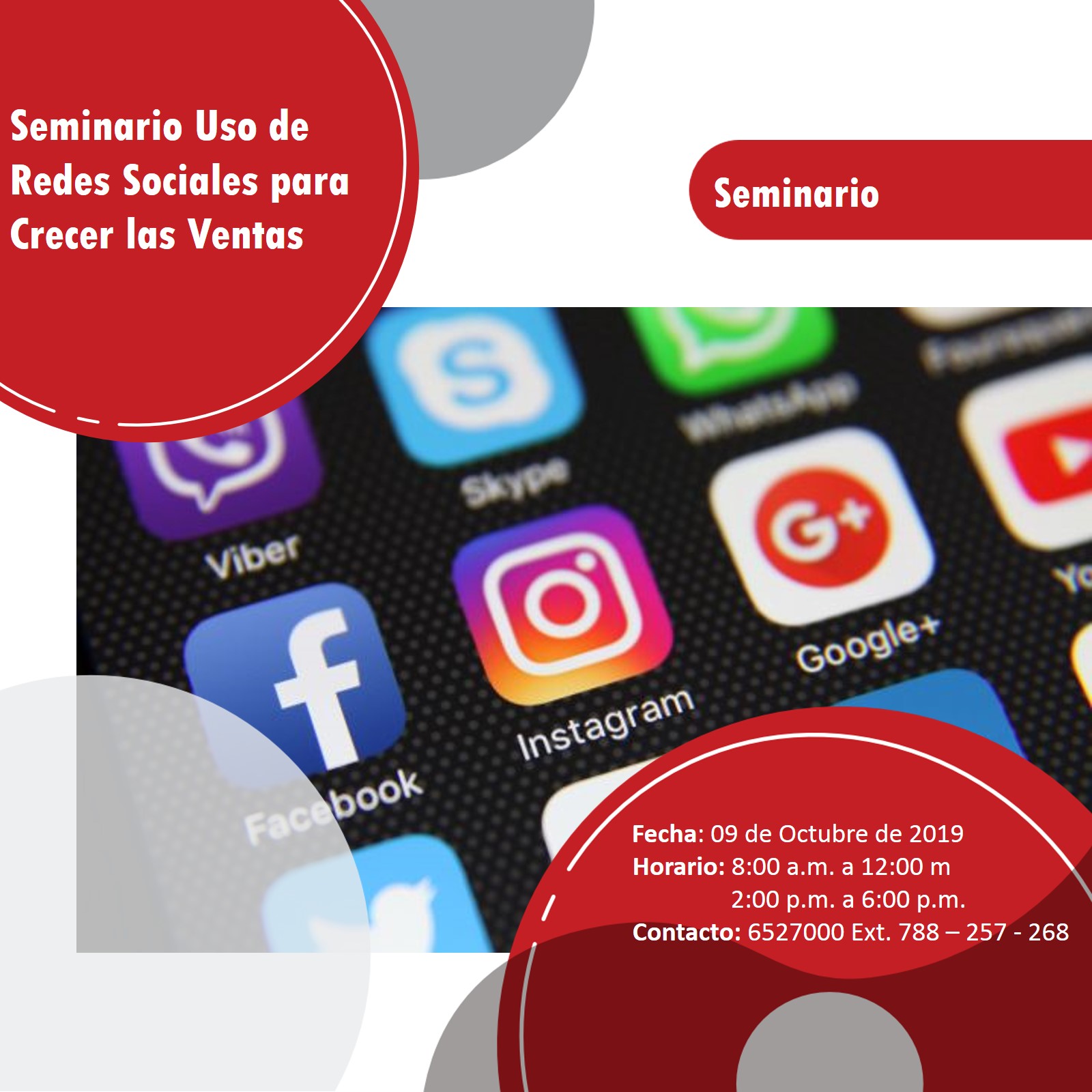 SEMINARIO USO DE REDES SOCIALES PARA CRECER LAS VENTAS SEMINARIO USO DE REDES SOCIALES PARA CRECER LAS VENTAS